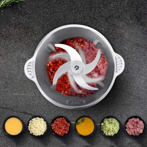 PowerMix - Picador De Alimentos Moedor De Carne Mixer Elétrica Processador Cozinha - Imagem 6