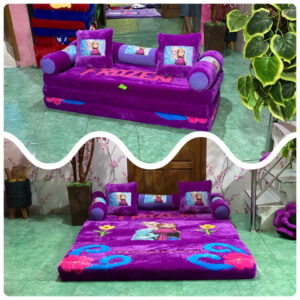 Sofá-cama de personagens 200x150x10 cm / Colchão dobrável de penas grossas