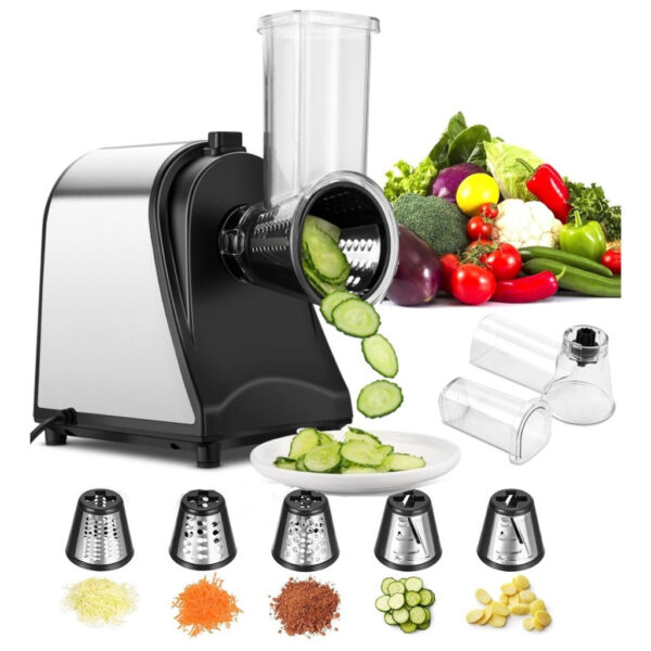 Cortador Elétrico Automático De Vegetais Ralador 5 EM 1 Lâminas LG-X229 110V - Imagem 2