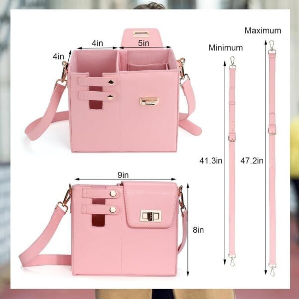 Bolsa tiracolo portátil para armazenamento de copo de água, bolsa transversal com suporte para garrafa de água esportiva para bolsa Stanley Cup - Imagem 2