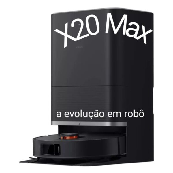 Robô aspirador xiaomi X20 max vacuum preto e cinza lançamento 2025 . - Imagem 2