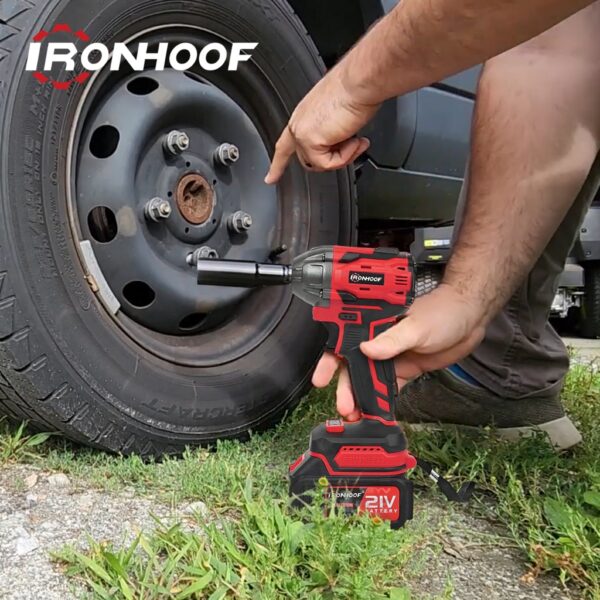 Chave De Impacto a Bateria Potente Brushless Profissional Parafusadeira De Impacto 21V Bivolt 1200Nm - Imagem 4
