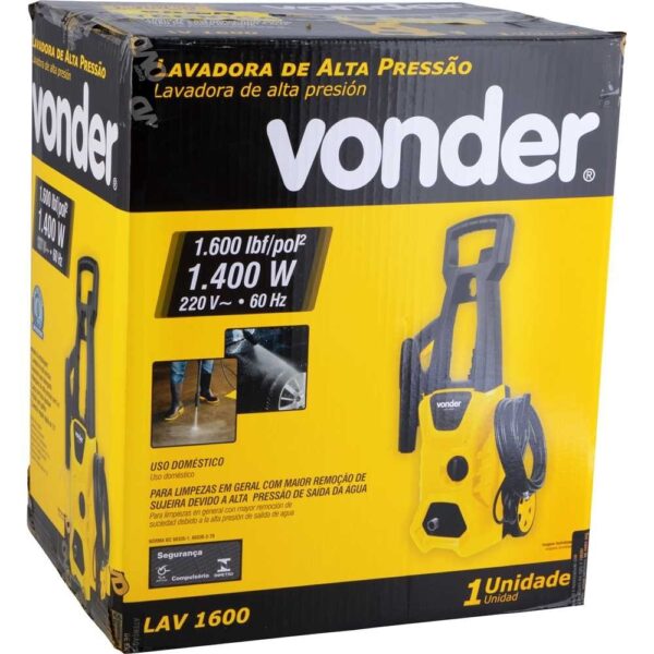 Lavadora De Alta Pressão LAV 1600, 1.600 lbf/pol² Lavadora Vap Vonder - Imagem 5