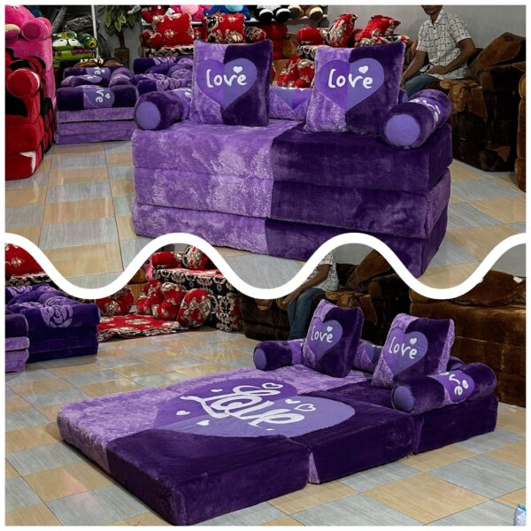Sofá-cama de personagens 200x150x10 cm / Colchão dobrável de penas grossas - Imagem 21